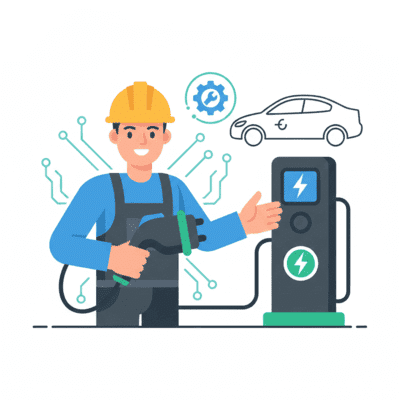 Pictogramme d'un installateur de borne IRVE